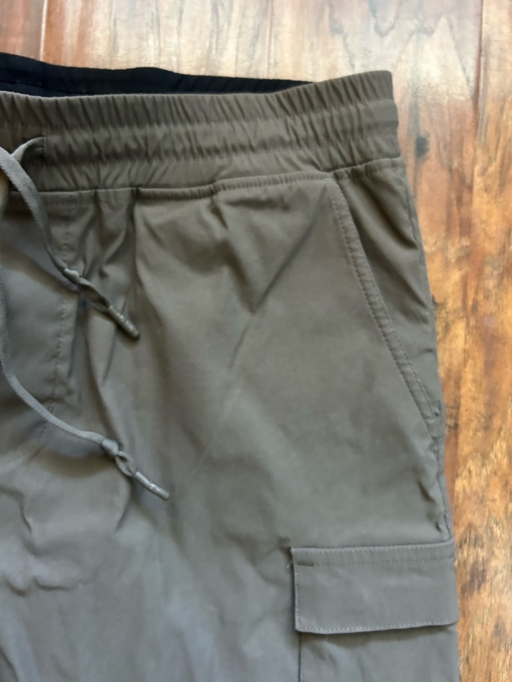 Men’s Olive Green Cargo Shorts Drawstring Breathable Outdoor Adventure Hiking - Picture 5 of 10